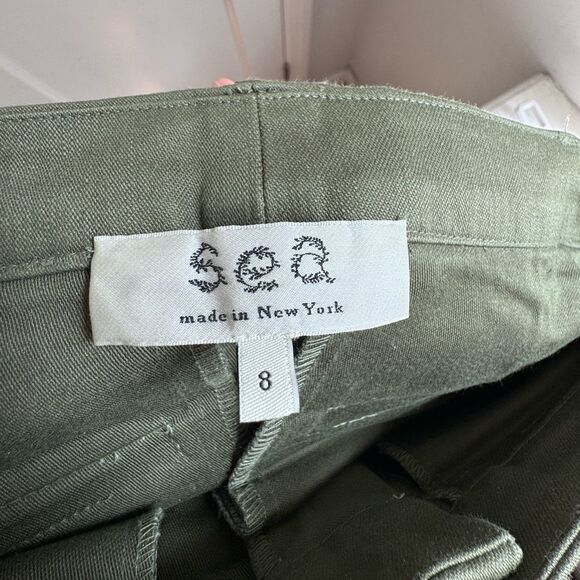 🫒 SEA New York High-Waisted Olive Cuffed Pants – Fits a size 4-6 (but size 8) - Picture 4 of 4
